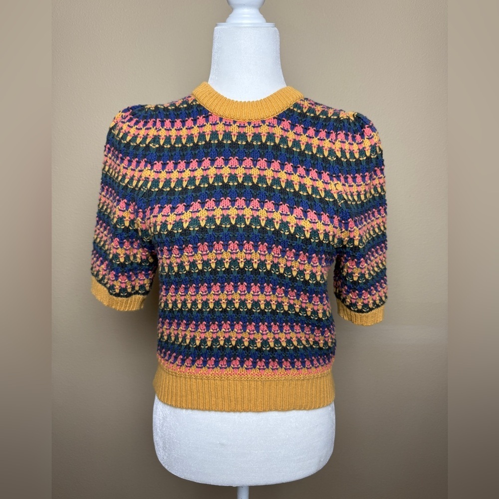 Universal Thread Crochet Short Sleeve Sweater Size XS